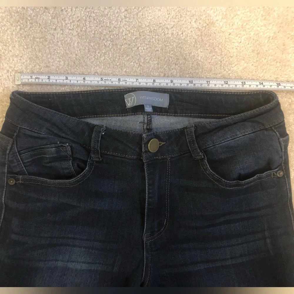 Wit & Wisdom Dark Wash Ankle Jeans Jegging Stretch Womens 8 - Picture 5 of 9